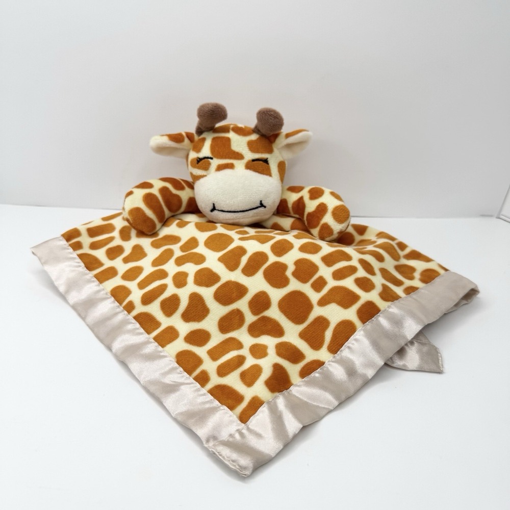 Pro Goleem Giraffe Plush Lovey Security Blanket Satin Trim Bottom‎